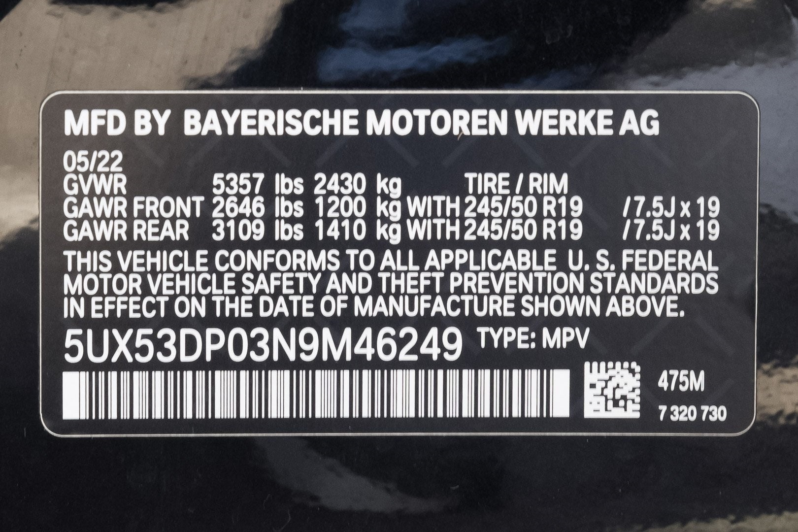 2022 BMW X3 xDrive30i 22XD